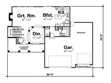 1st Floor Plan, 050H-0019