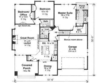 1st Floor Plan, 023H-0186