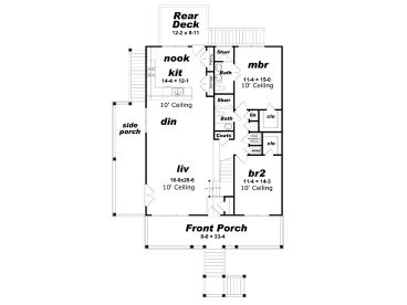 1st Floor Plan, 062H-0198