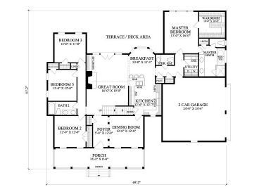 1st Floor Plan, 063H-0147