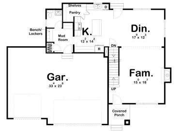 1st Floor Plan, 050H-0399