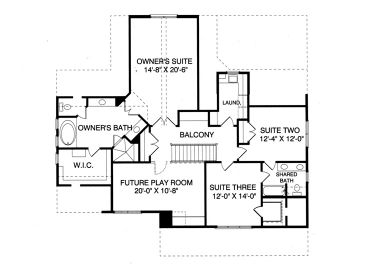 2nd Floor Plan, 029H-0115