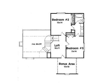 2nd Floor Plan, 030H-0033