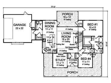 1st Floor Plan, 059H-0220