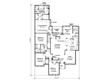 1st Floor Plan, 054H-0135