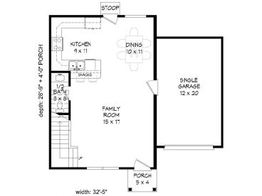 1st Floor Plan, 062H-0189