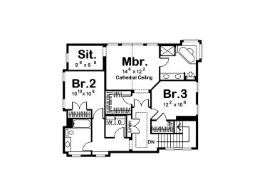 2nd Floor Plan, 050H-0086