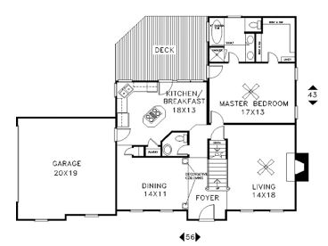 1st Floor Plan, 007H-0058