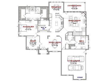 1st Floor Plan, 073H-0067