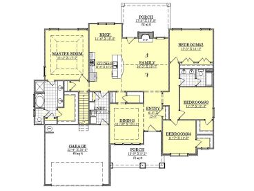 1st Floor Plan, 080H-0002