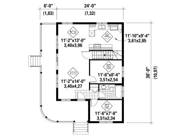 1st Floor Plan, 072H-0204