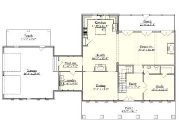 1st Floor Plan, 080H-0014