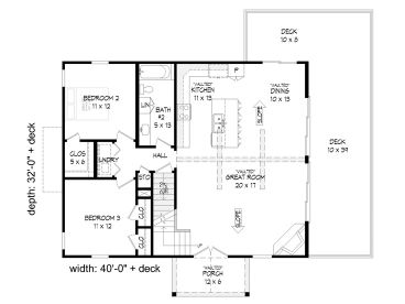 1st Floor Plan, 062H-0403