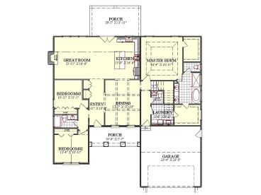 1st Floor Plan, 080H-0012