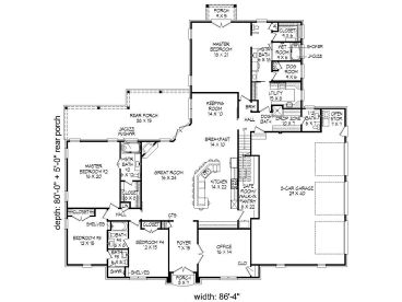 1st Floor Plan, 062H-0117