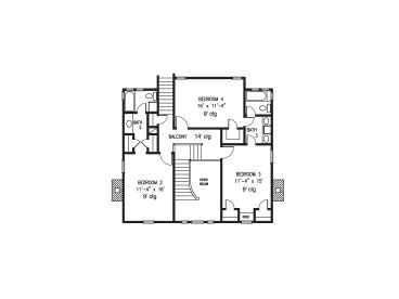 2nd Floor Plan, 054H-0091
