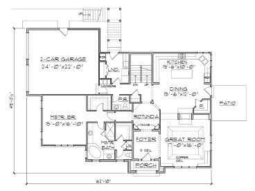 1st Floor Plan, 055H-0006