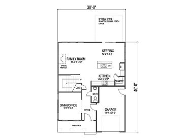 1st Floor Plan, 058H-0011