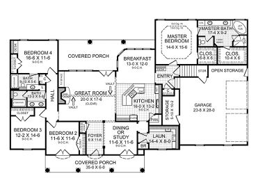 1st Floor Plan, 001H-0110