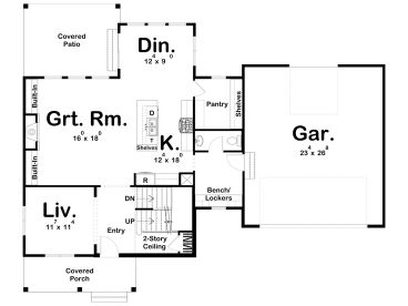 1st Floor Plan, 050H-0400