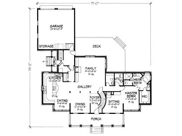 1st Floor Plan, 022H-0109
