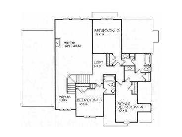 2nd Floor Plan, 045H-0062