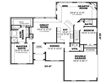 1st Floor Plan, 011H-0030
