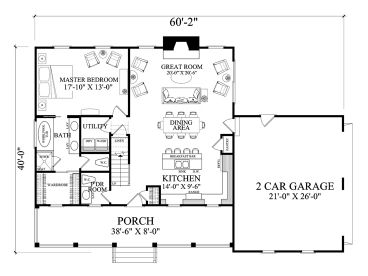 1st Floor Plan, 063H-0217