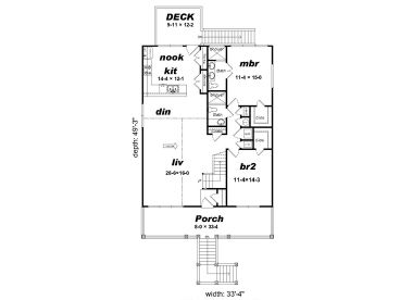 1st Floor Plan, 062H-0186