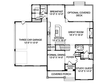 1st Floor Plan, 029H-0024