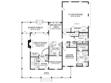 1st Floor Plan, 063H-0066