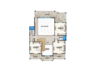 2nd Floor Plan, 070H-0016