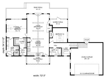 1st Floor Plan,  062H-0210
