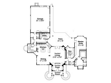 1st Floor Plan, 051H-0110
