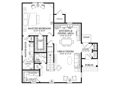 1st Floor Plan, 063H-0229