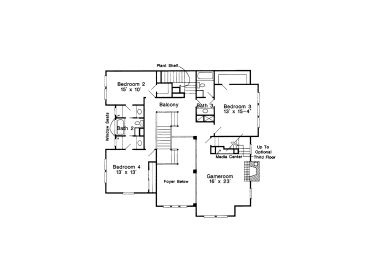 2nd Floor Plan, 054H-0083