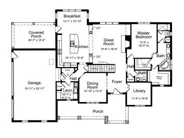 1st Floor Plan, 046H-0105