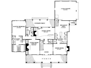 1st Floor Plan, 063H-0106