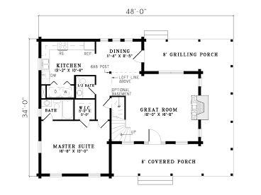 1st Floor Plan, 025L-0014