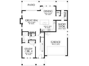 1st Floor Plan, 034H-0423