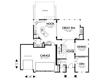 1st Floor Plan, 034H-0126