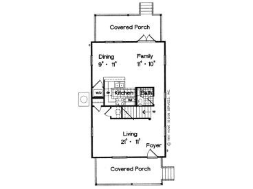 1st Floor Plan, 043H-0021