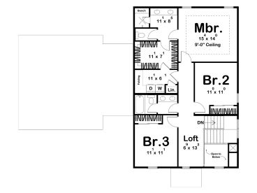 2nd Floor Plan, 050H-0550