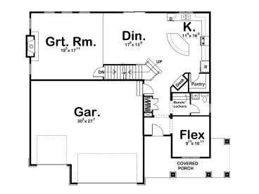 1st Floor Plan, 050H-0112