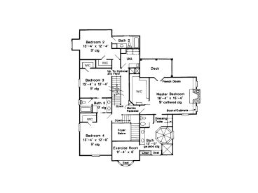 2nd Floor Plan, 054H-0081
