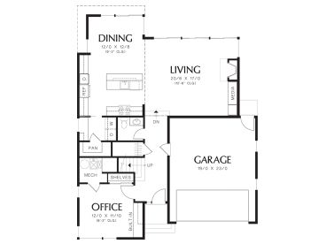 1st Floor Plan, 034H-0420