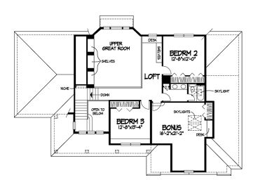 2nd Floor Plan, 022H-0093