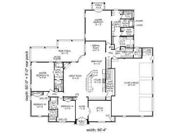 1st Floor Plan, 062H-0110
