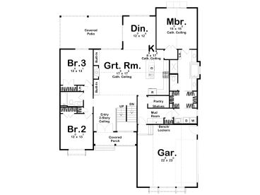 1st Floor Plan, 050H-0334
