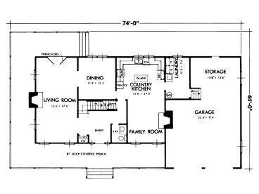 1st Floor Plan, 022H-0020